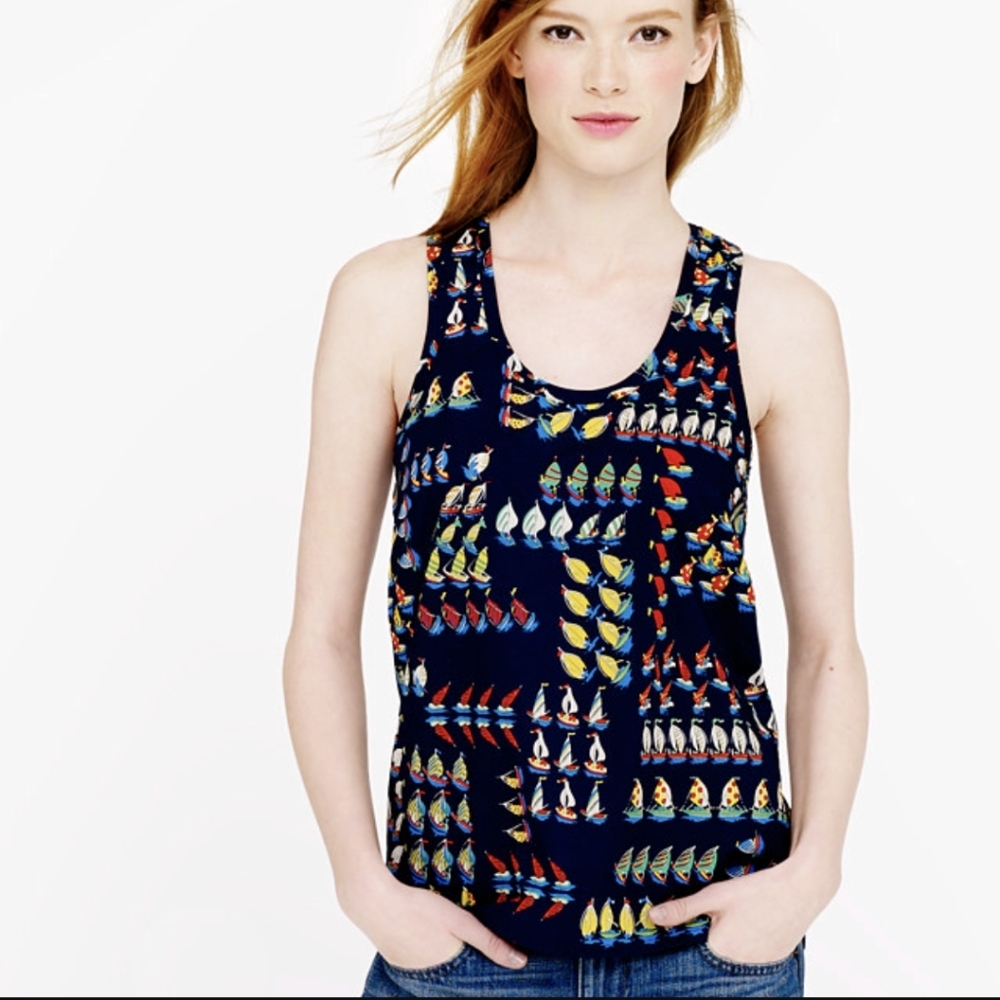 JCrew ratti regatta top navy sailboats